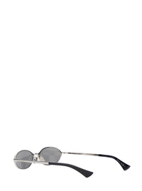 Saint Laurent Women '935' Metallic Sunglasses With Logo Lettering On The Temples In Acetate For Women