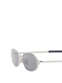 Saint Laurent Women '935' Metallic Sunglasses With Logo Lettering On The Temples In Acetate For Women