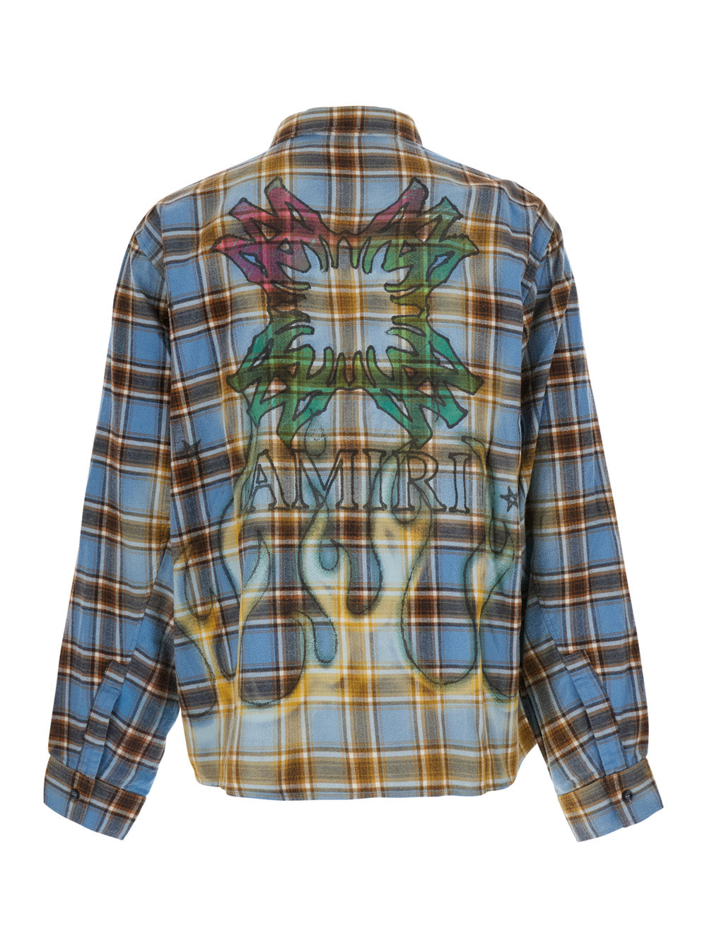 Amiri Men Multicolor Shirt With All-Over Stripe Motif And Logo On The Front And Back In Cotton For Men