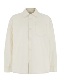 Ami Paris Men White Shirt With Classic Collar And Tone-On-Tone Adc Embroidery On The Front In Cotton For Men