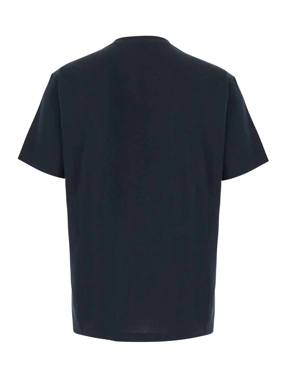 Fendi Men Black T-Shirt With Tone-On-Tone Logo On The Side In Cotton For Men