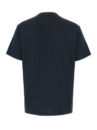 Fendi Men Black T-Shirt With Tone-On-Tone Logo On The Side In Cotton For Men