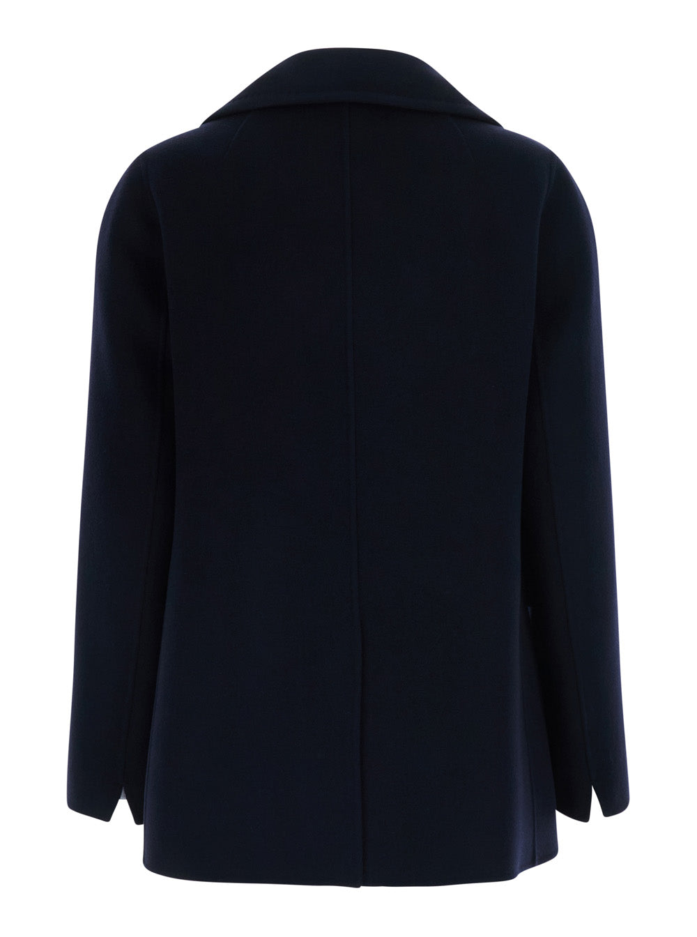 'S Maxmara Women Camilla Coat With Notched Revers And Long Sleeves In Tech Fabric Blue Women