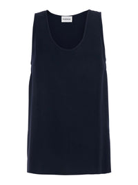 P.A.R.O.S.H. P.A.R.O.S.H. Women Blue Sleeveless Top With Round Neck In Fabric For Women