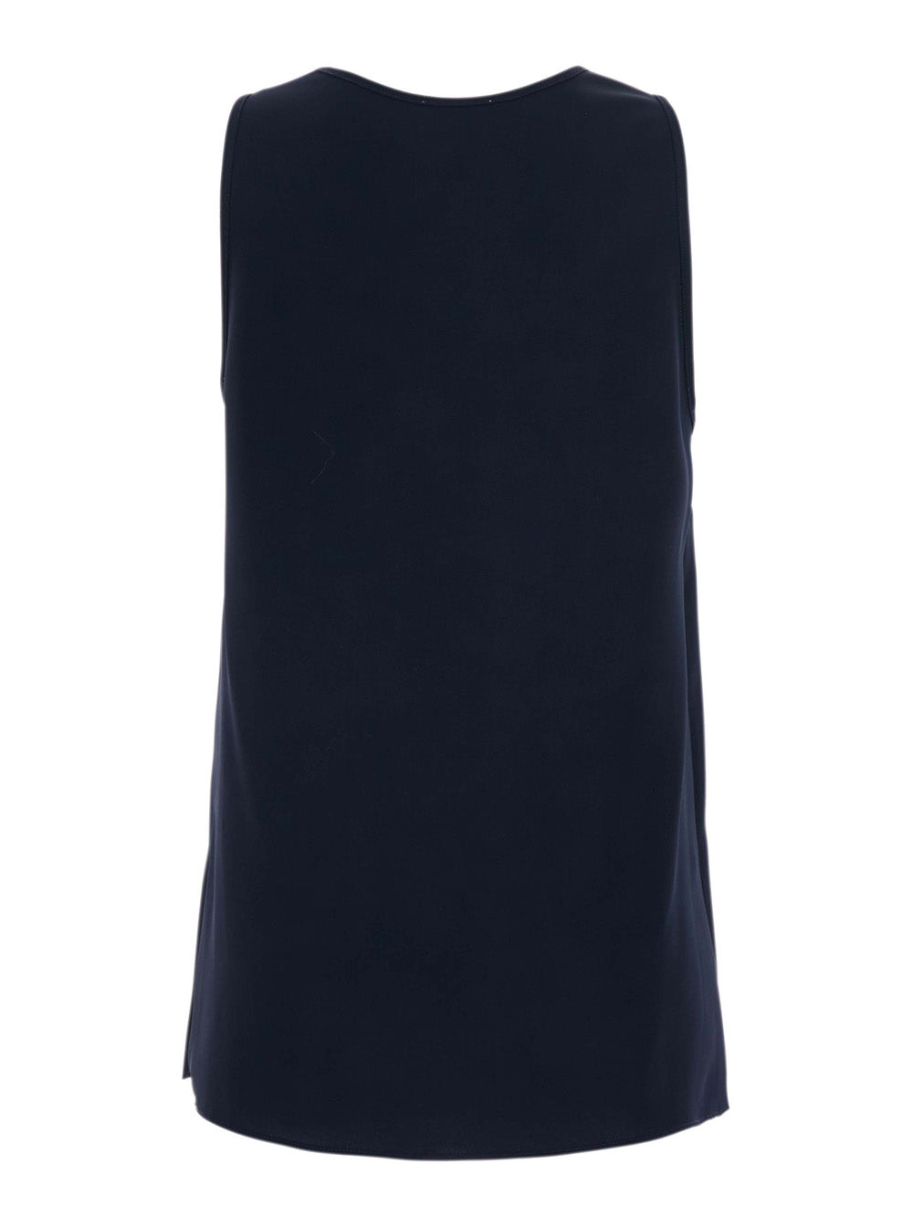 P.A.R.O.S.H. P.A.R.O.S.H. Women Blue Sleeveless Top With Round Neck In Fabric For Women