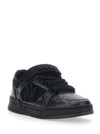 Amiri Men Black Sneakers With Maxi Side Logo And Upper Strap Closure In Leather For Men