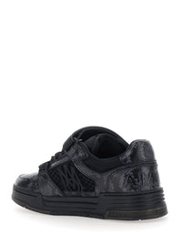 Amiri Men Black Sneakers With Maxi Side Logo And Upper Strap Closure In Leather For Men