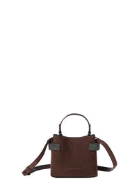 BRUNELLO CUCINELLI Brunello Cucinelli Women Brown Shoulder Bag With Adjustable And Removable Strap In Suede For Women