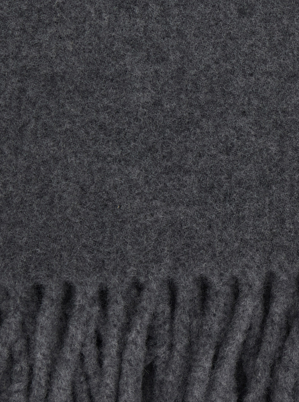 Brunello Cucinelli Women Gray Scarf With Fringed Hem And Brushed Finish In Cashmere For Women