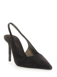 Brunello Cucinelli Women Brown Heeled Sandals With Monile Detail On The Heel In Suede For Women