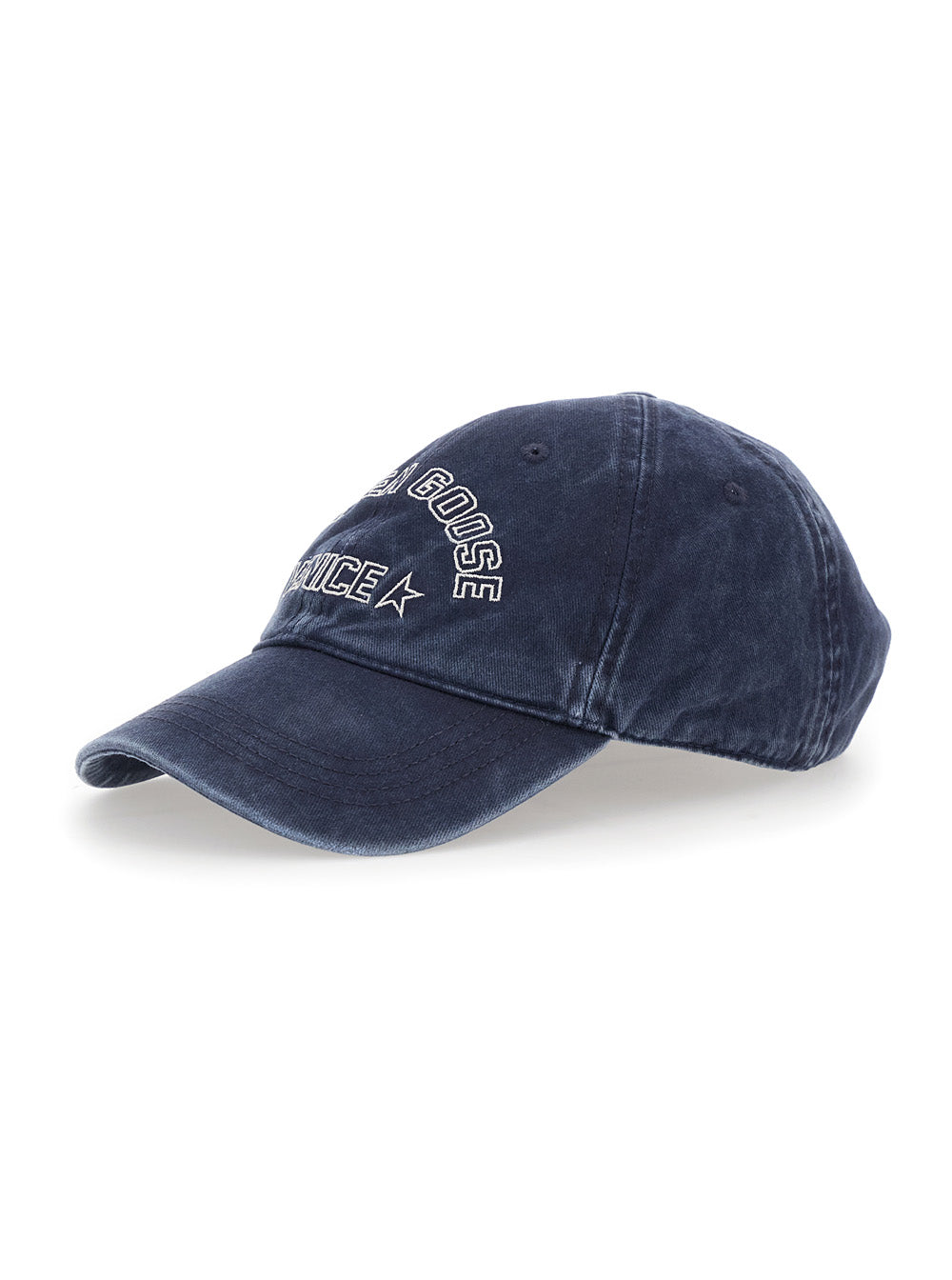 GOLDEN GOOSE Golden Goose Men Blue Hat With Embossed Logo Lettering On The Front In Cotton For Men