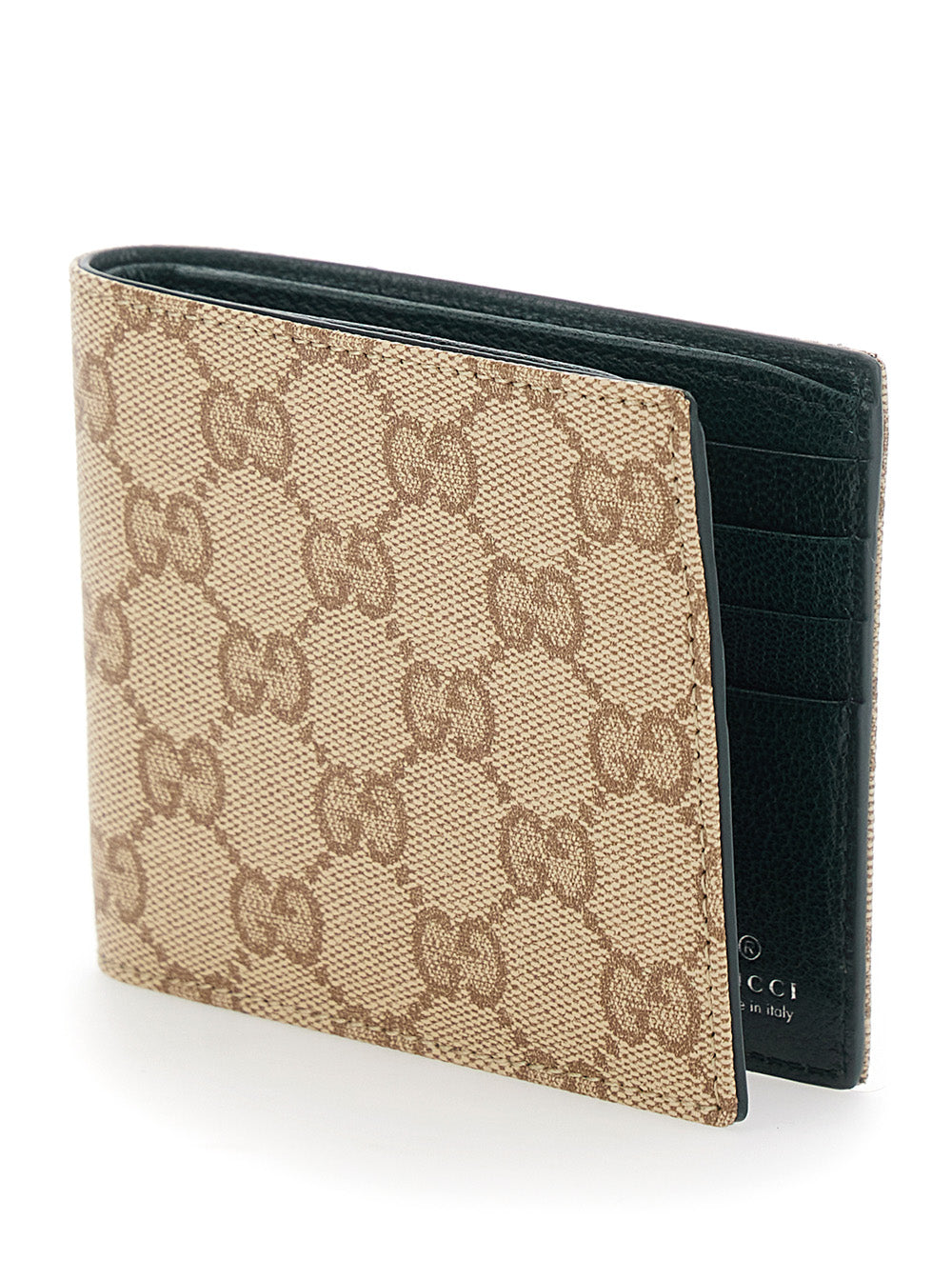Gucci Men Beige Wallet With Logo Lettering Inside In Gg Fabric For Men