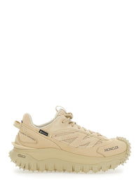 Moncler Women 'Trailgrip' Beige Sneakers Low Top With Logo Lettering On The Side In Tech Fabric Women