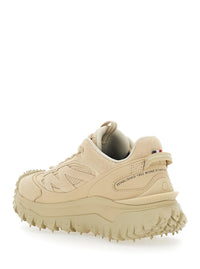 Moncler Women 'Trailgrip' Beige Sneakers Low Top With Logo Lettering On The Side In Tech Fabric Women