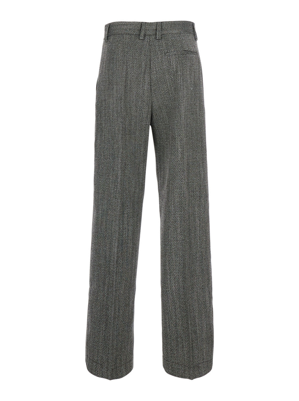 Forte_Forte Women Gray Pants With All-Over Chevron Motif In Viscose Blend For Women