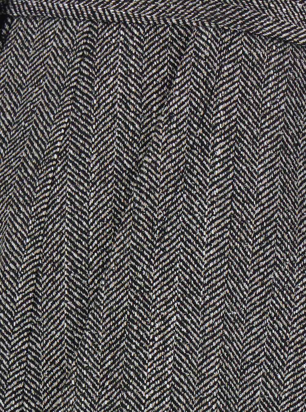 Forte_Forte Women Gray Pants With All-Over Chevron Motif In Viscose Blend For Women