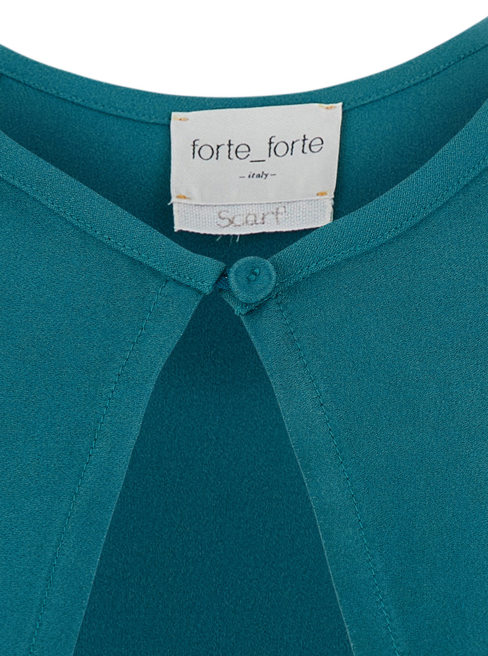 Forte_Forte Women Blue Cape With Round Neckline And Button Closure On The Front A Blend Viscose For Women