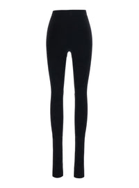 Gucci Women Black Leggings With Cut-Out Detail In Stretch Tech Fabric For Women