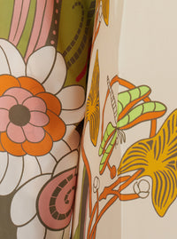 LA DOUBLEJ La Doublej Women 'Goddess' Multicolor Long Dress With Off-Shoulder Design And Ambrosia Motif All-Over In Silk For Women
