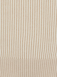 Brunello Cucinelli Men Beige Sweater With Ribbed Design And High Collar In Cashmere For Men