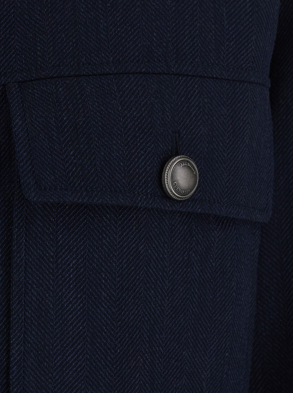Brunello Cucinelli Women Blue Crop Jacket With Classic Collar And Monile Decoration In Wool For Women