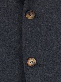 BRUNELLO CUCINELLI Brunello Cucinelli Men Grey Single-Breasted Suit With Notched Revers In Wool For Men