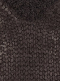 BRUNELLO CUCINELLI Brunello Cucinelli Women Brown Sleeveless Top With V-Neck And Monile Detail In Blend Wool For Women