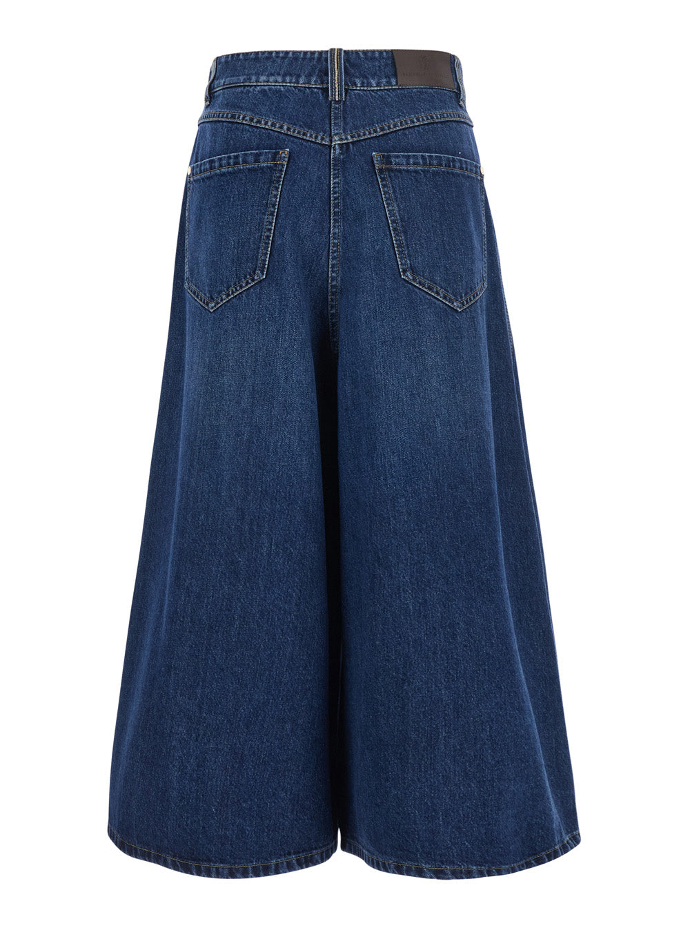 Brunello Cucinelli Women Blue Shorts With Monile On The Back In Denim For Women