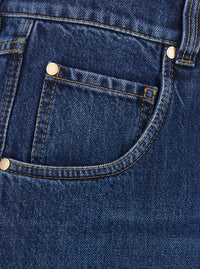 Brunello Cucinelli Women Blue Shorts With Monile On The Back In Denim For Women