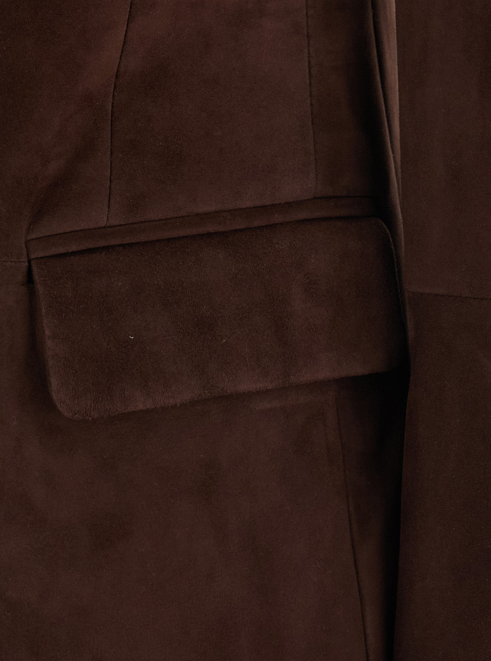 Brunello Cucinelli Women Brown Single-Breasted Jacket With Peak Revers In Suede For Women