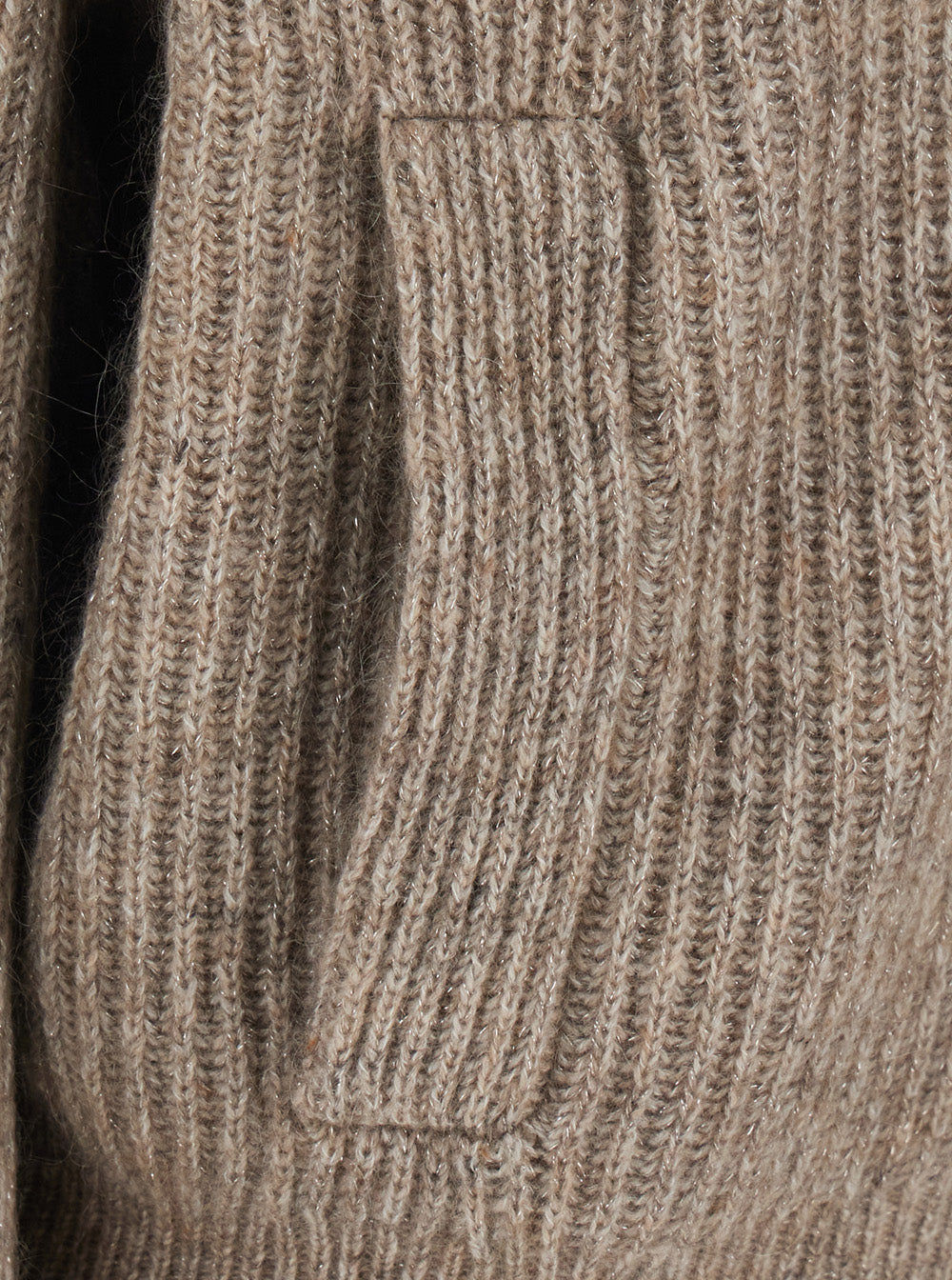 Brunello Cucinelli Women Brown High-Neck Cardigan With Front Zip Closure In Wool For Women