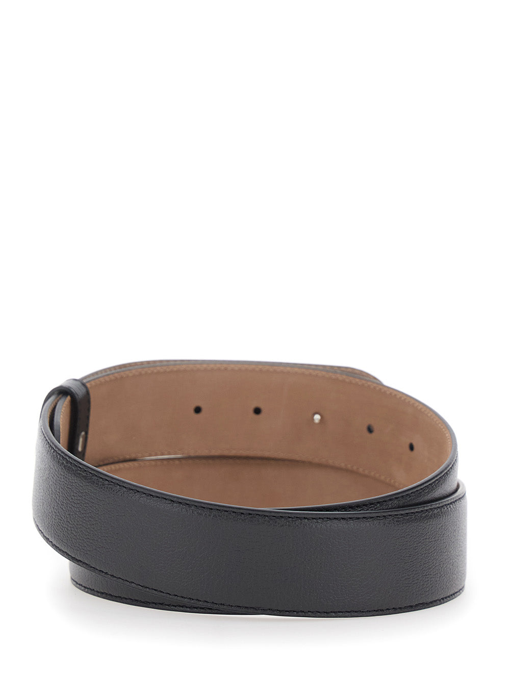Gucci Men Black Belt With Horsebit On The Front In Leather For Men
