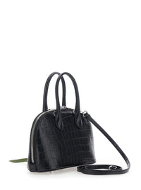 Self-Portrait Women Brown Mini Bag With Adjustable And Removable Shoulder Strap And Charm On The Front In Leather For Women