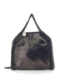 STELLA MCCARTNEY Stella Mccartney Women Falabella Tiny Tote Bag With Dark Ruthenium Chain And Blue Ecoleather