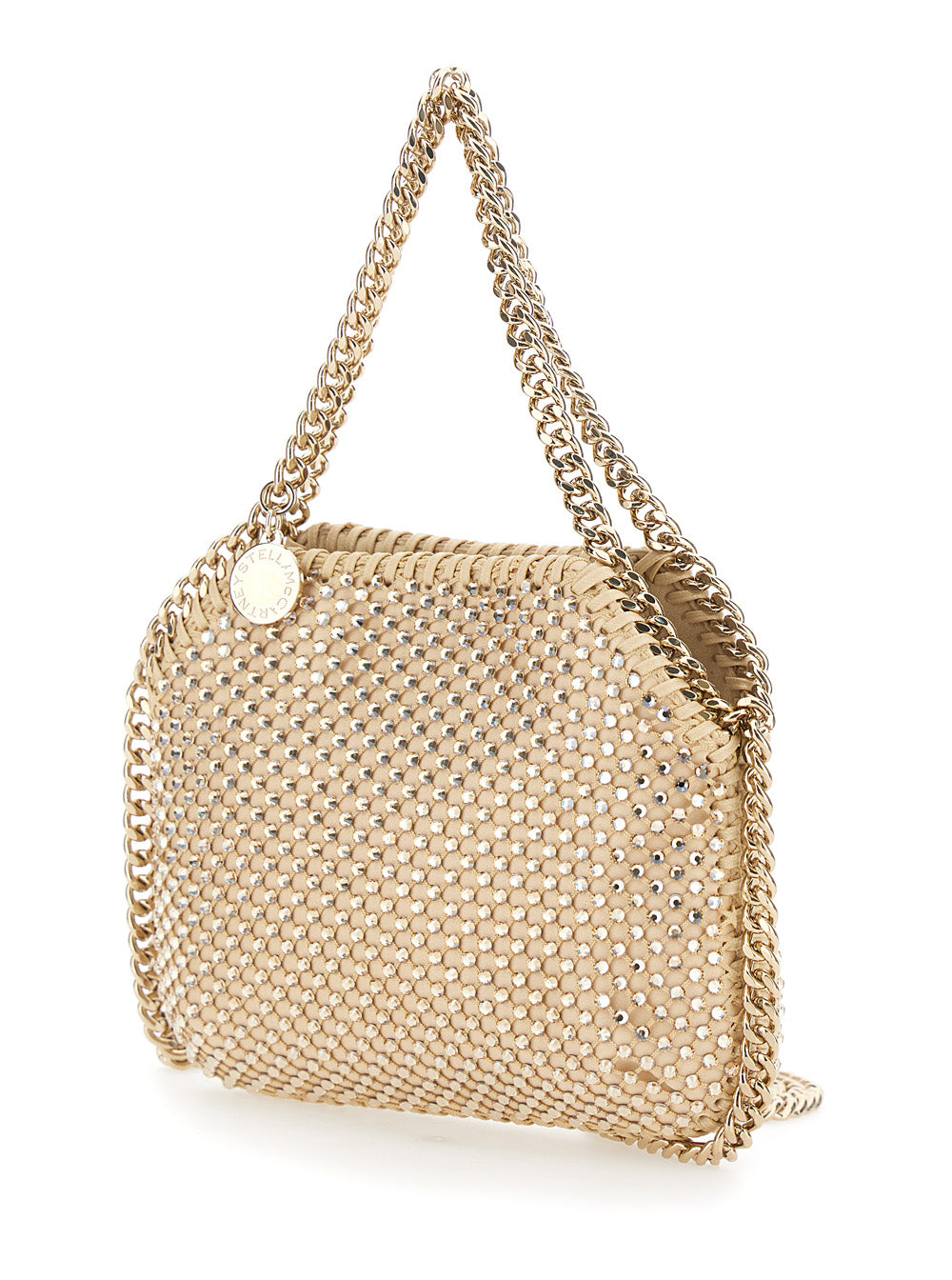 STELLA MCCARTNEY Stella Mccartney Women Falabella Mini Shoulder Bag With Mesh And Crystals In Polyamide Pink Woman