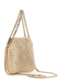 STELLA MCCARTNEY Stella Mccartney Women Falabella Mini Shoulder Bag With Mesh And Crystals In Polyamide Pink Woman