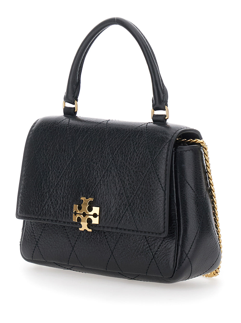 TORY BURCH Tory Burch Women 'Charlie' Black Mini Bag With Chain Strap In Leather For Women