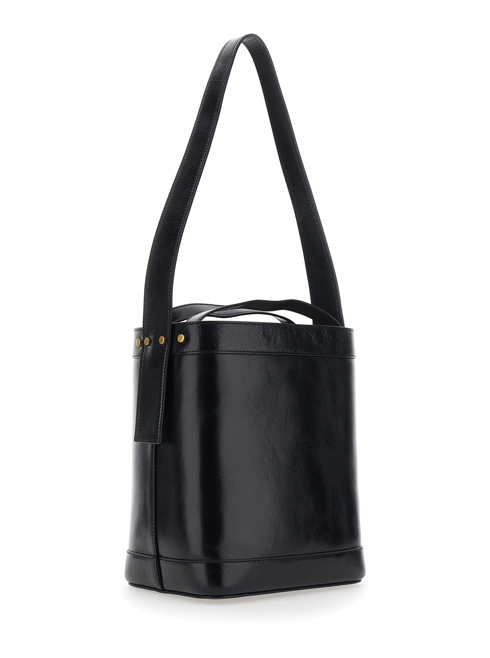 VERSACE Versace Women Bucket Bag With Red Leather Handle