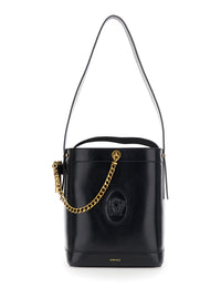 VERSACE Versace Women Bucket Bag With Red Leather Handle