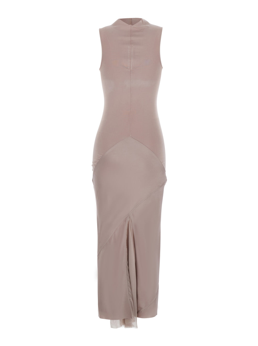 Rick Owens Women Pink Dress With Cowl Neckline And Off-Shoulder Design In Blend Viscose For Women