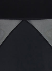 Rick Owens Women Black Long Dress With Boat Neckline And Geometric Seams In Wool For Women