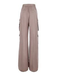 Rick Owens Women 'Belas Pink Cargo Pants With Elasticated Waistband And Drawstring And Cargo Pockets In Blend Viscose For Women