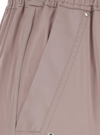 Rick Owens Women 'Belas Pink Cargo Pants With Elasticated Waistband And Drawstring And Cargo Pockets In Blend Viscose For Women