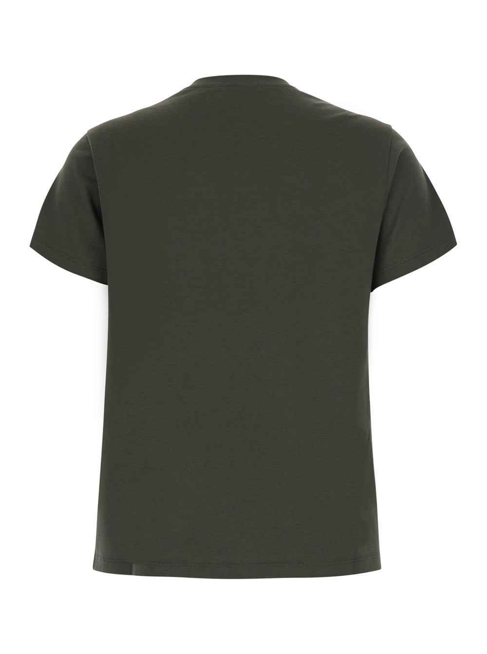 Fendi Women Green Crew Neck T-Shirt With Logo Lettering On The Front In Cotton For Women