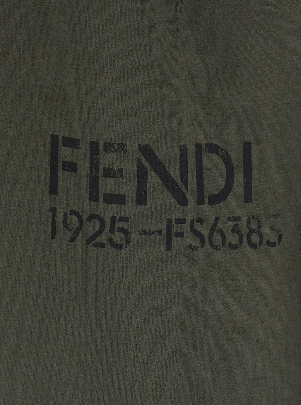 Fendi Women Green Crew Neck T-Shirt With Logo Lettering On The Front In Cotton For Women