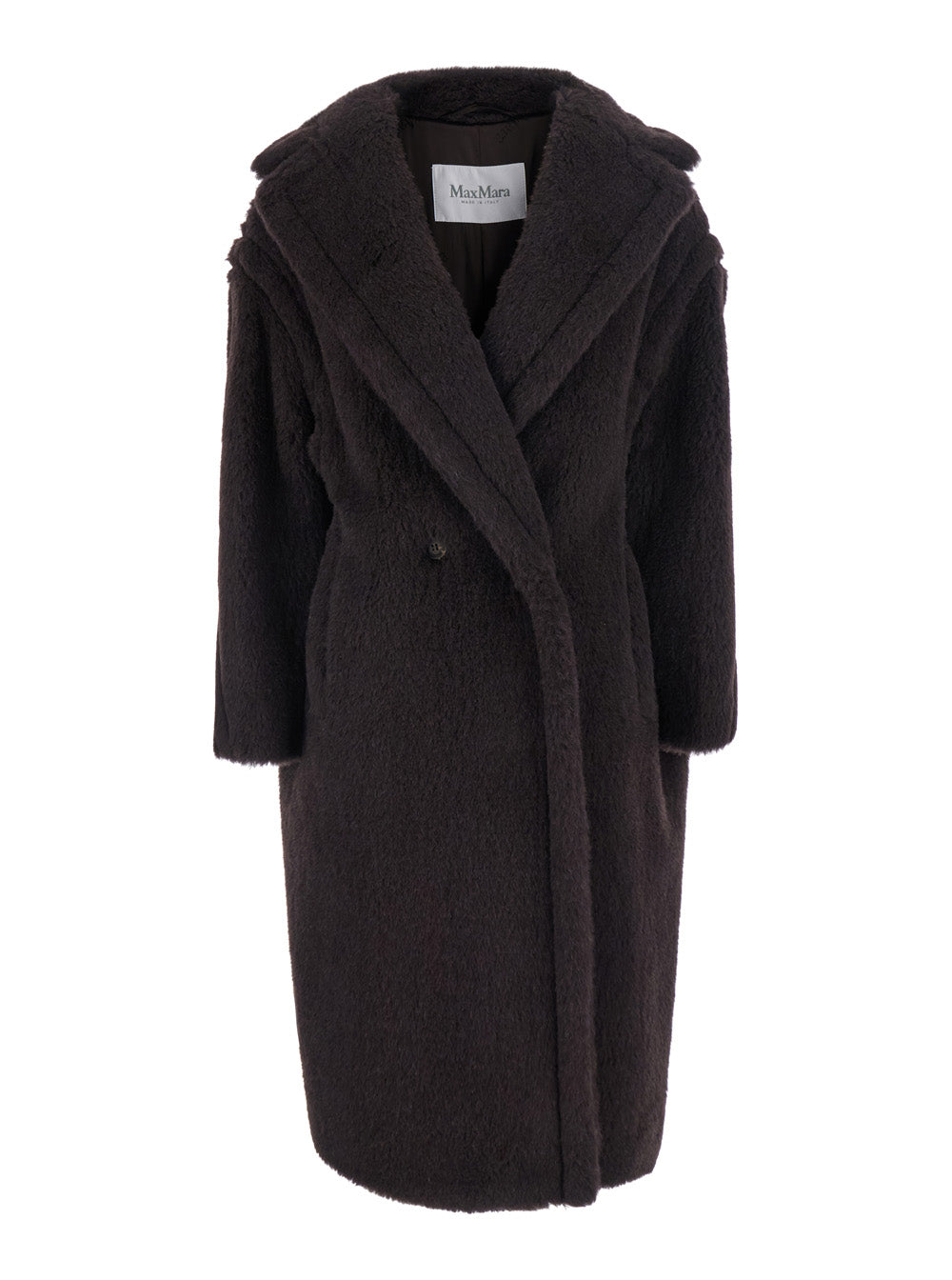 MAX MARA Max Mara Women 'Ted Girl' Brown Double-Breasted Coat With Maxi Notched Revers In Wool Blend For Women