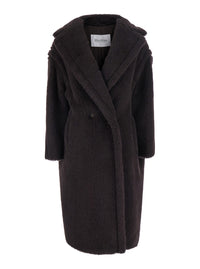 MAX MARA Max Mara Women 'Ted Girl' Brown Double-Breasted Coat With Maxi Notched Revers In Wool Blend For Women