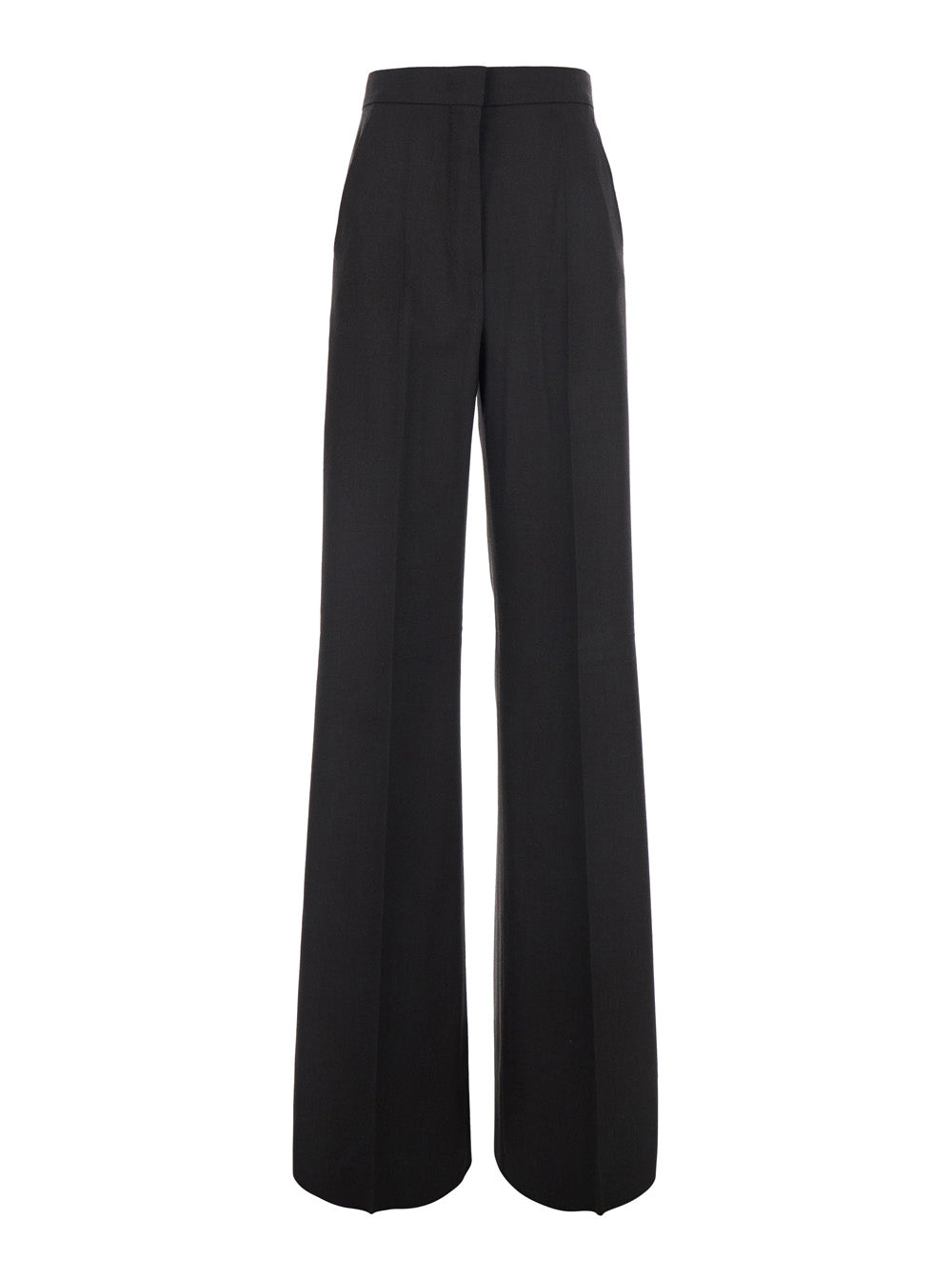 Max Mara Women 'Extra' Brown Trousera With Side Pockets In Stretch Wool For Women