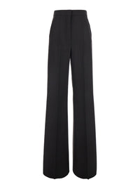 Max Mara Women 'Extra' Brown Trousera With Side Pockets In Stretch Wool For Women