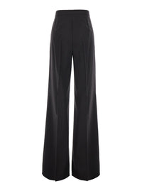 Max Mara Women 'Extra' Brown Trousera With Side Pockets In Stretch Wool For Women